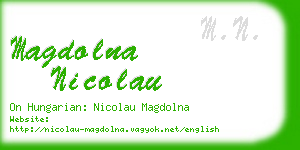 magdolna nicolau business card